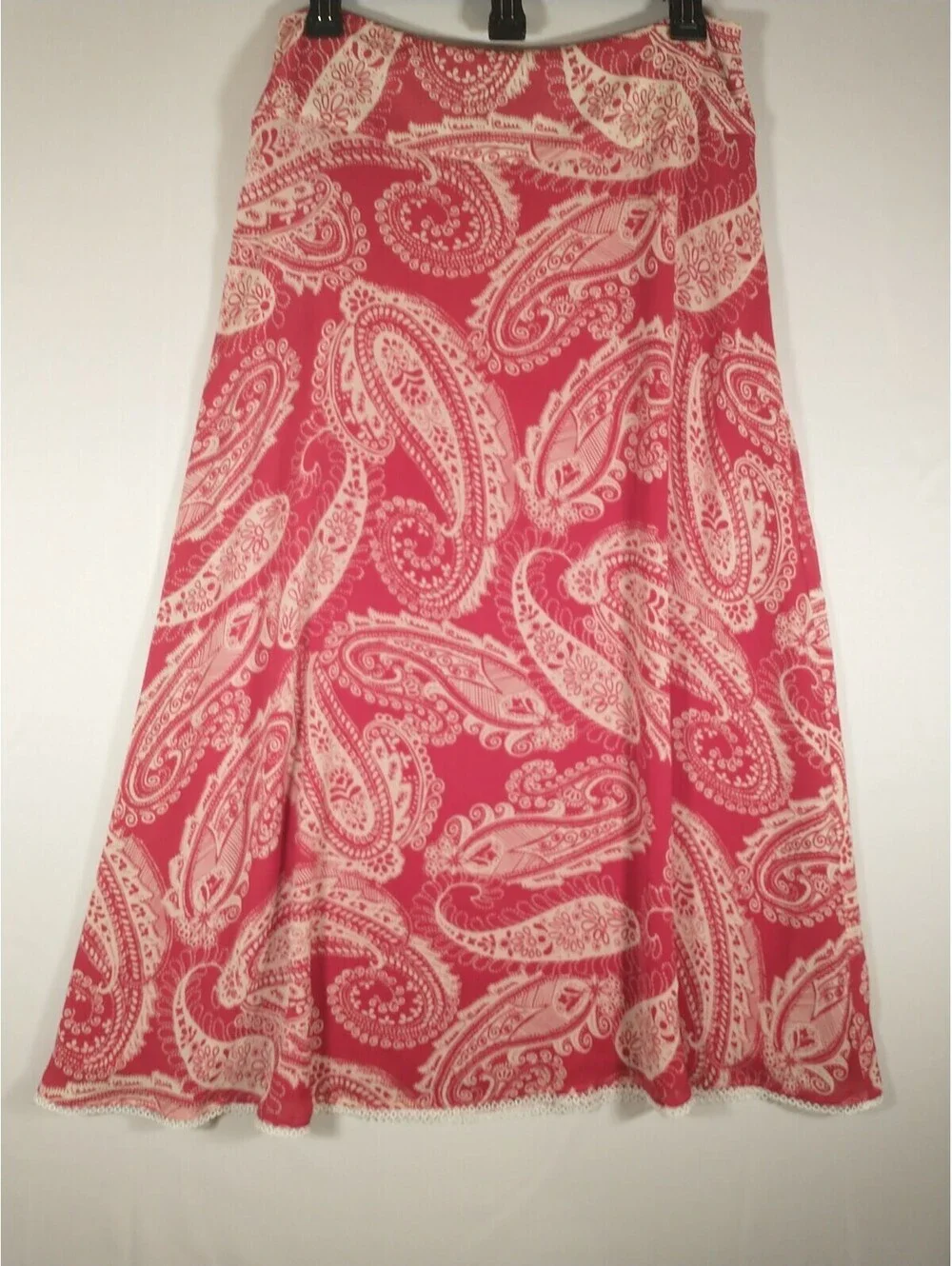 norton mcnaughton skirt Size 6, Red Paisley
